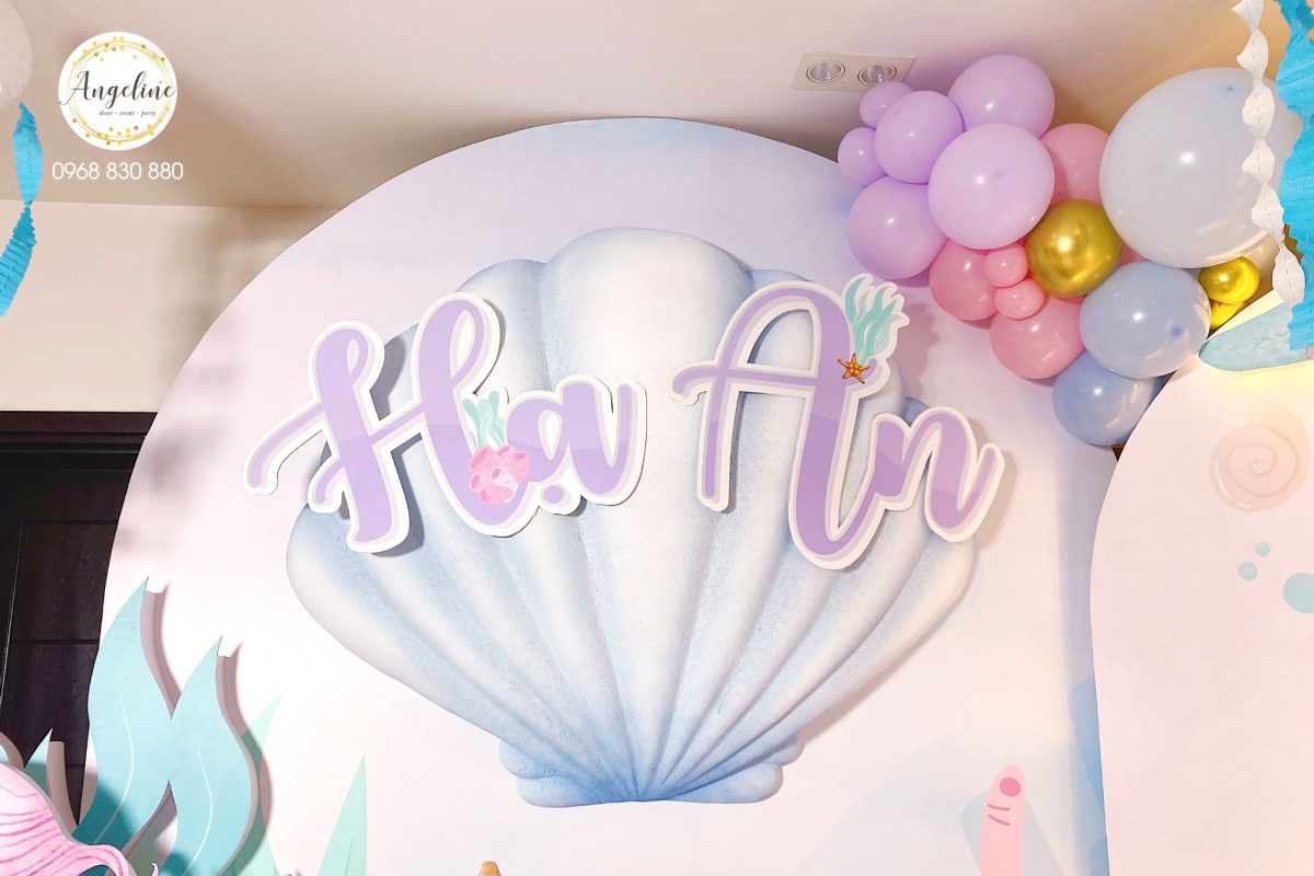 trang trí sinh nhật chủ đề nàng tiên cá