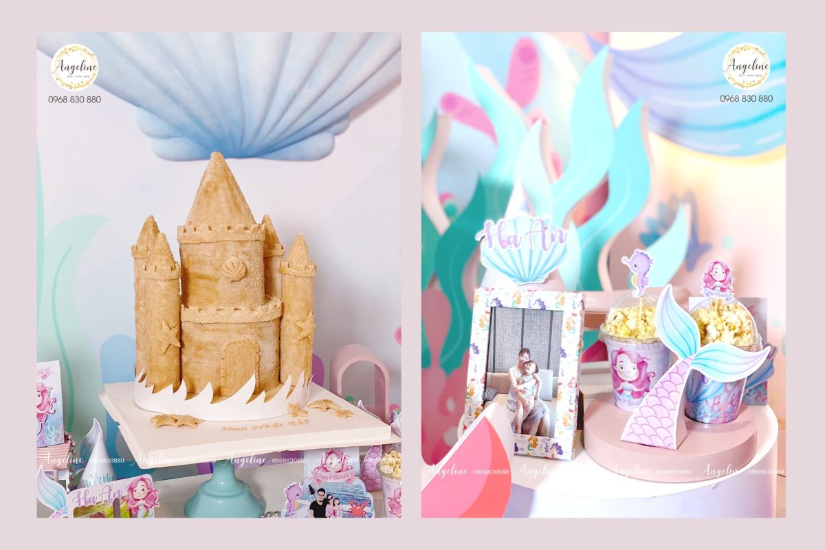 trang trí sinh nhật chủ đề nàng tiên cá 