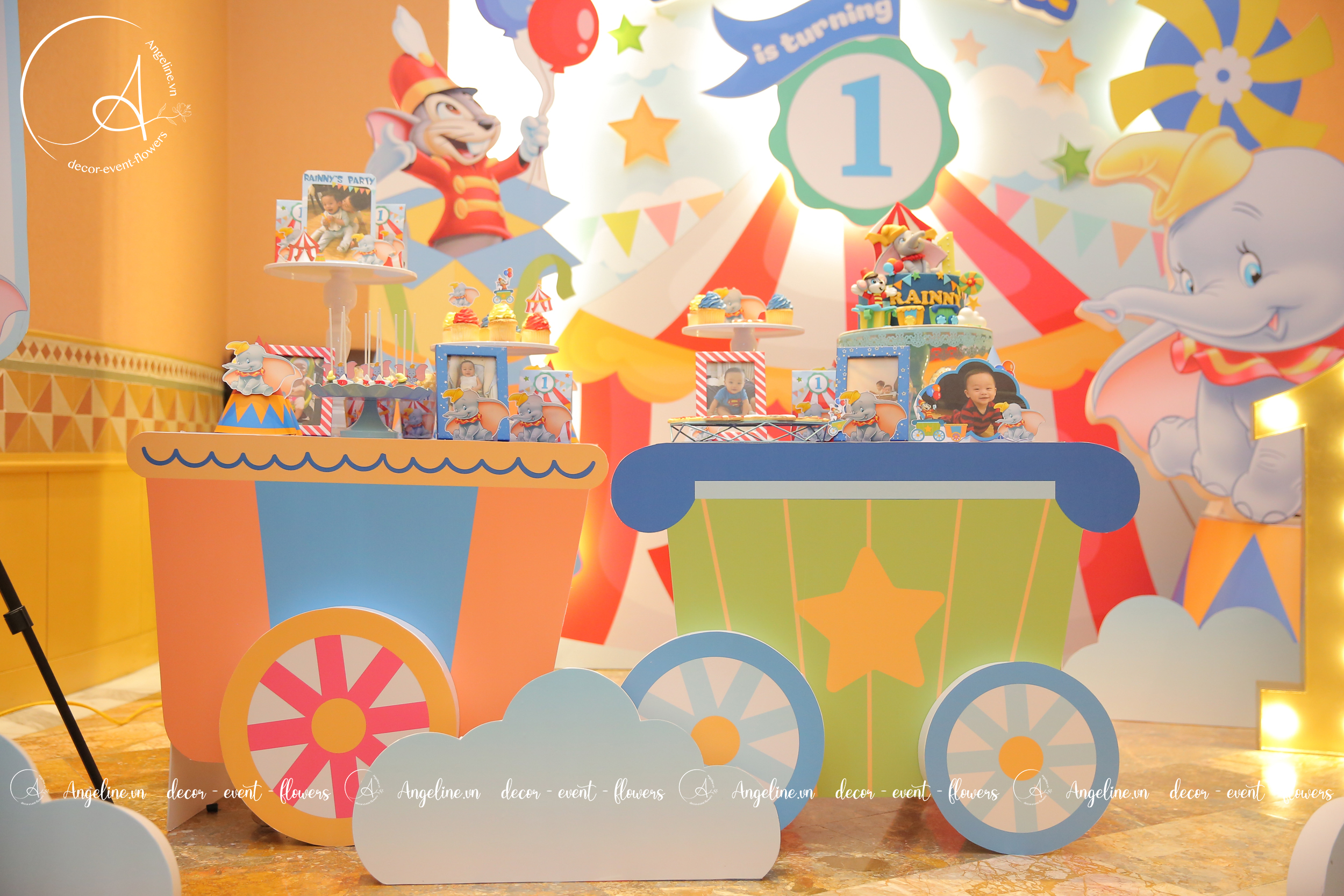 trang trí sinh nhật chủ đề rạp xiếc