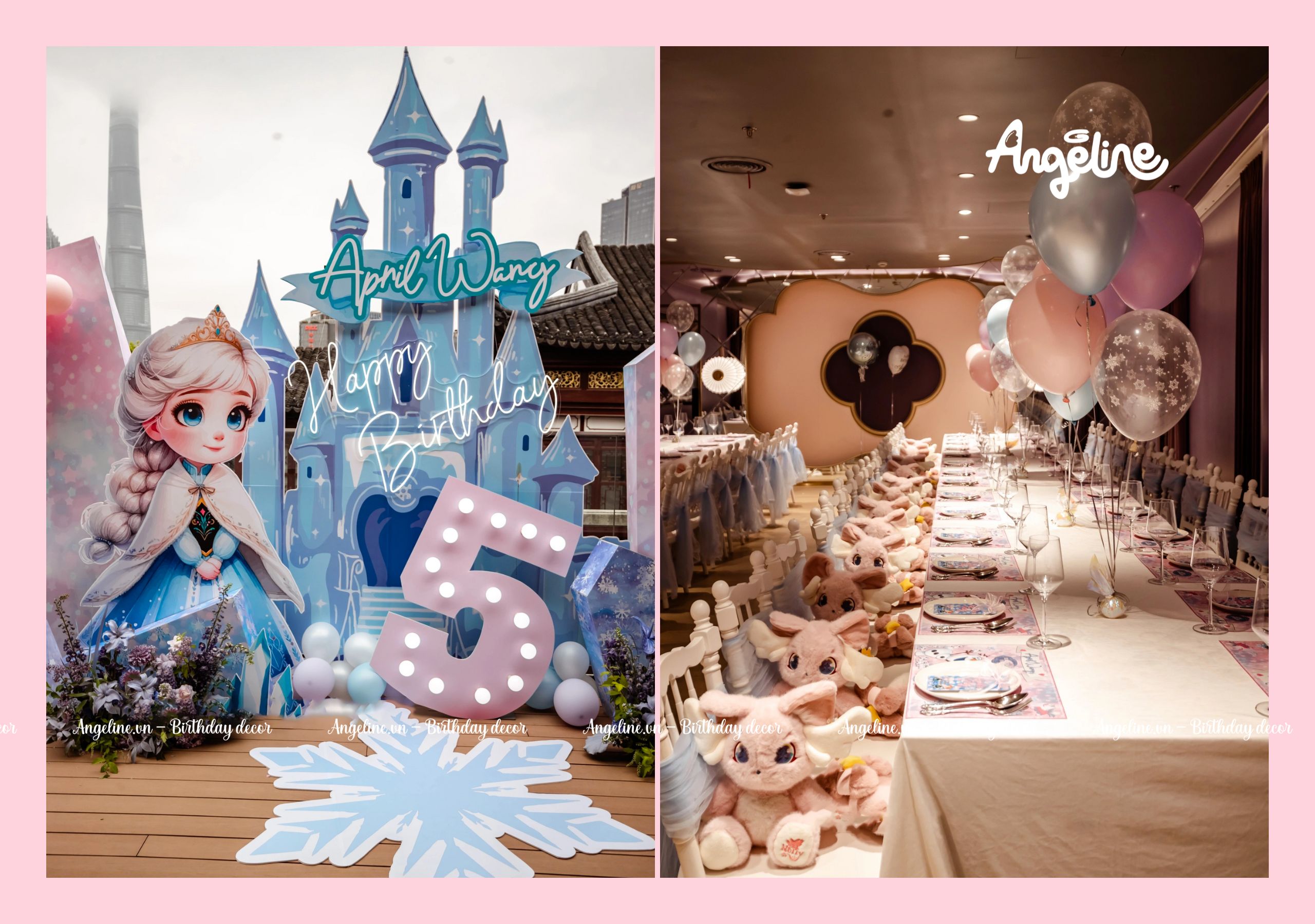 trang tri sinh nhat chu de cong chua elsa 11