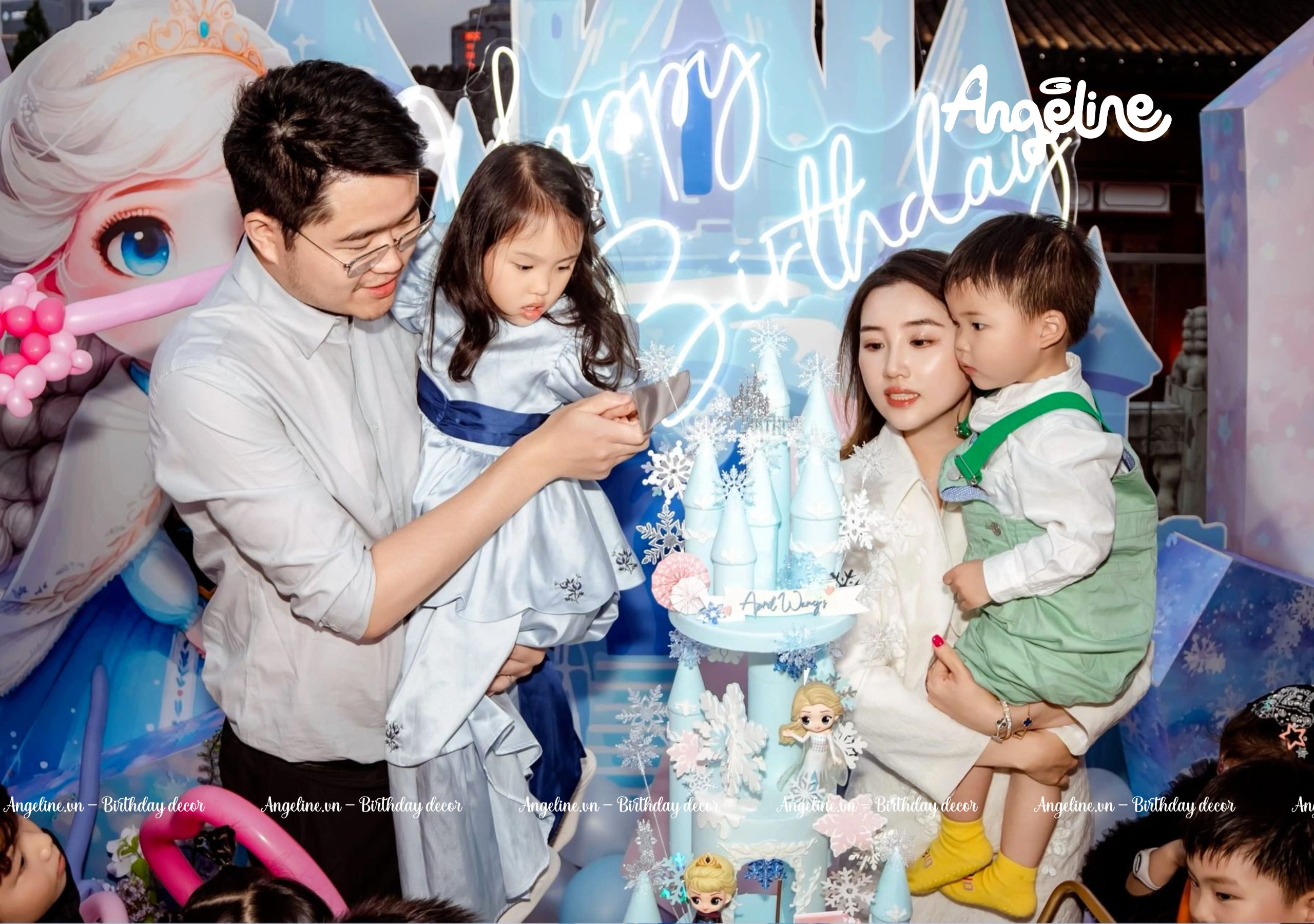 trang tri sinh nhat chu de cong chua elsa