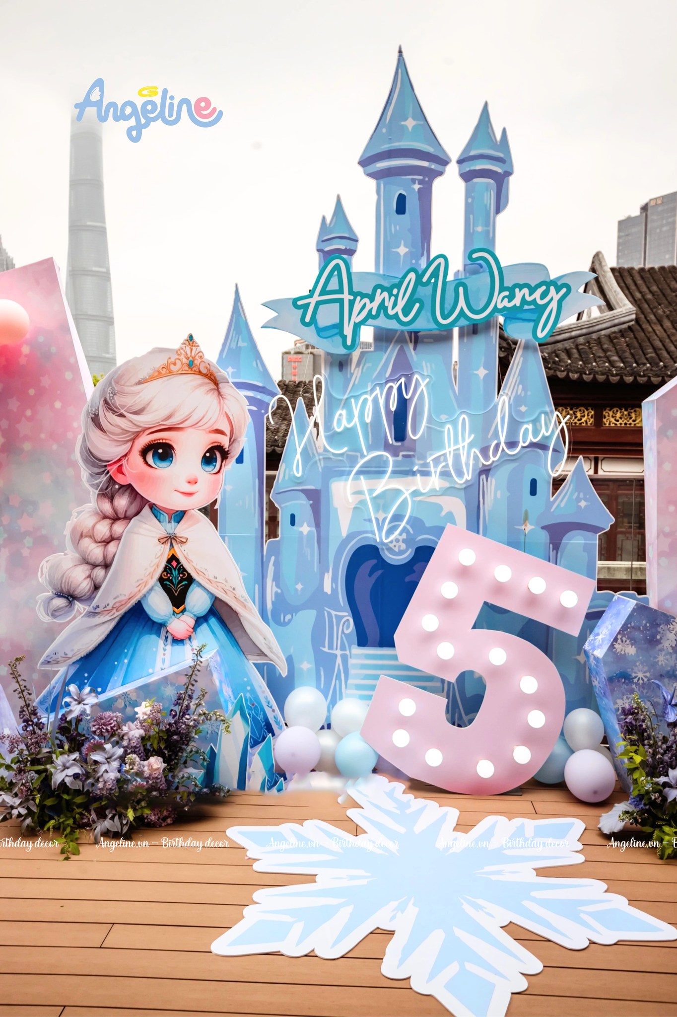 Ảnh decor tiệc sinh nhật bé Apil Wang