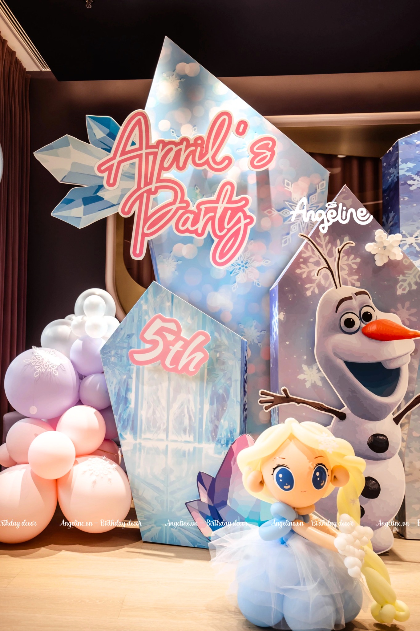 Ảnh decor tiệc sinh nhật bé Apil Wang