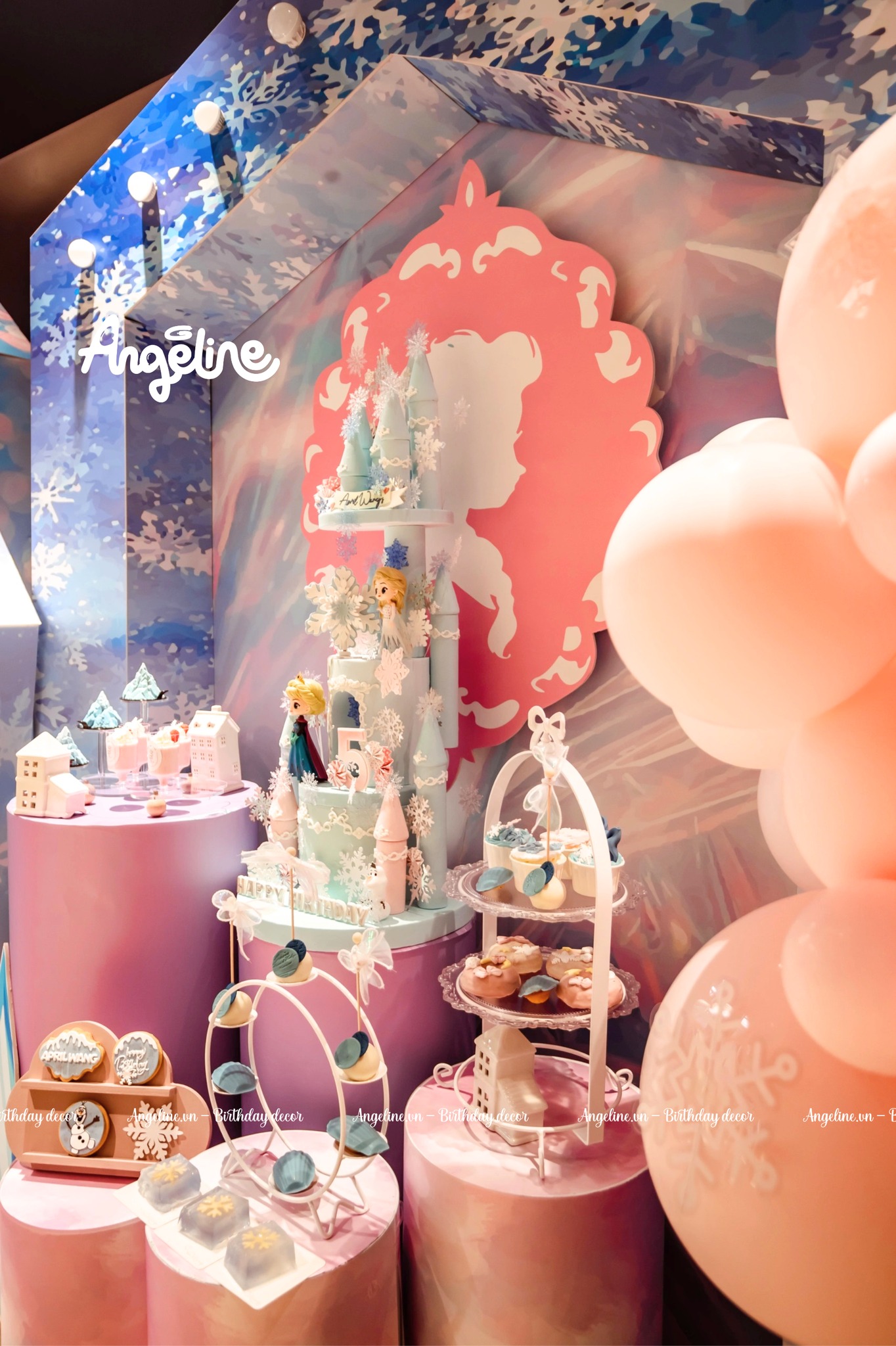 Ảnh decor tiệc sinh nhật bé Apil Wang