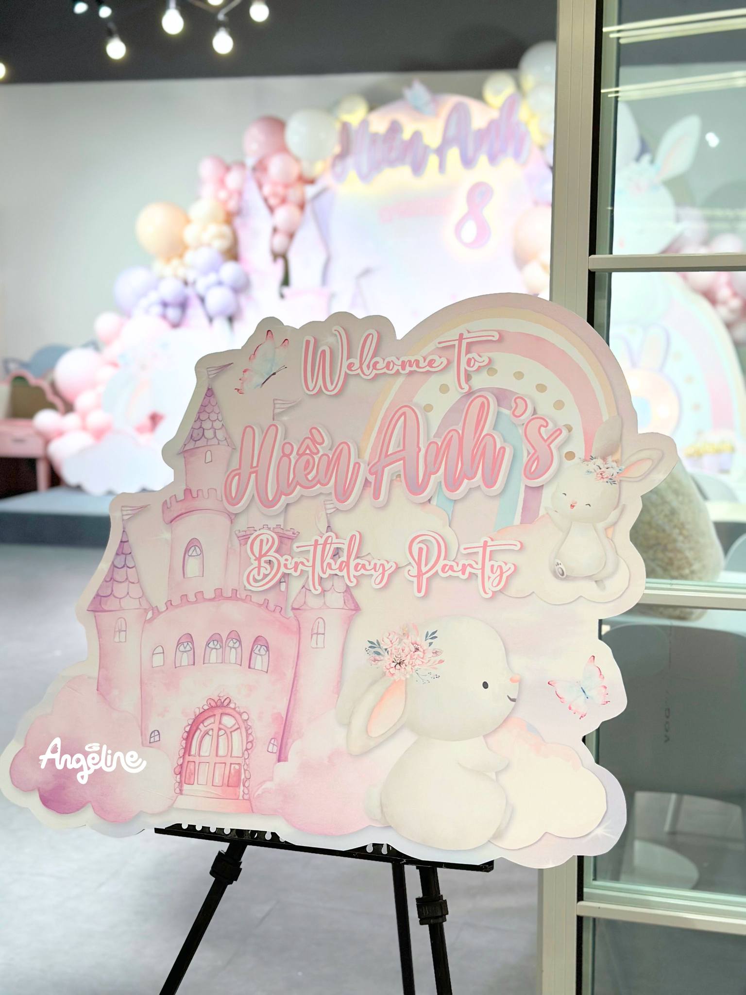 sinh nhật chủ đề lâu đài mộng mơ