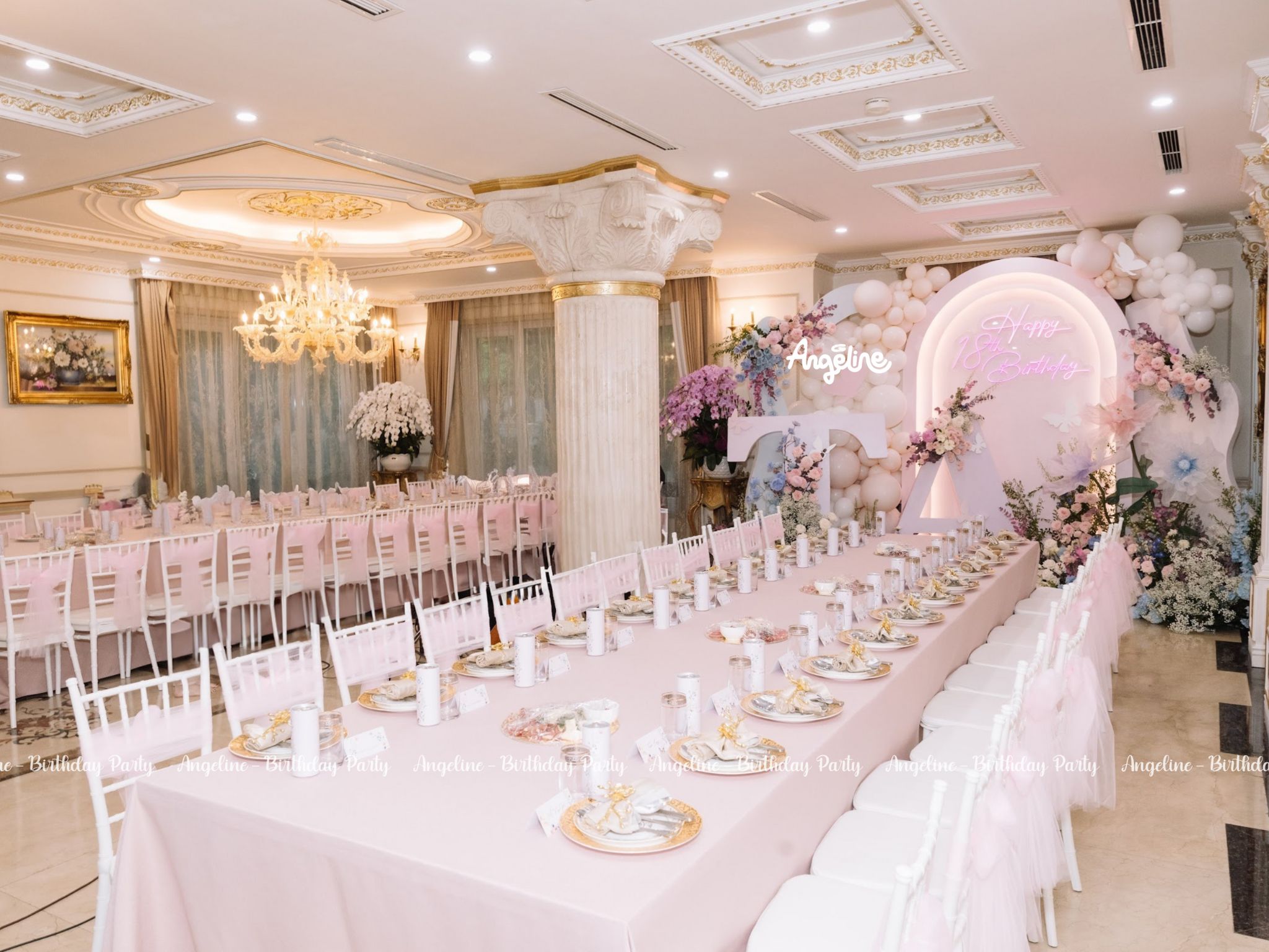 Thái Anh - Tổ Chức Sinh Nhật Tone Hồng Mộng Mơ sinh nhật tone hồng