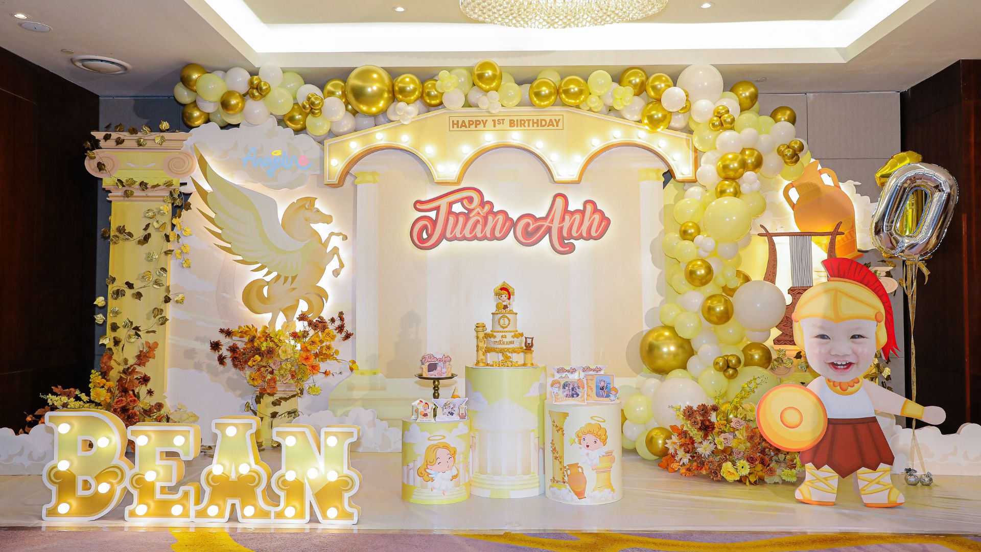 Tổ Chức Thôi Nôi Chủ Đề Chiến Binh La Mã - Bé Tuấn Anh thôi nôi chủ đề chiến binh la mã