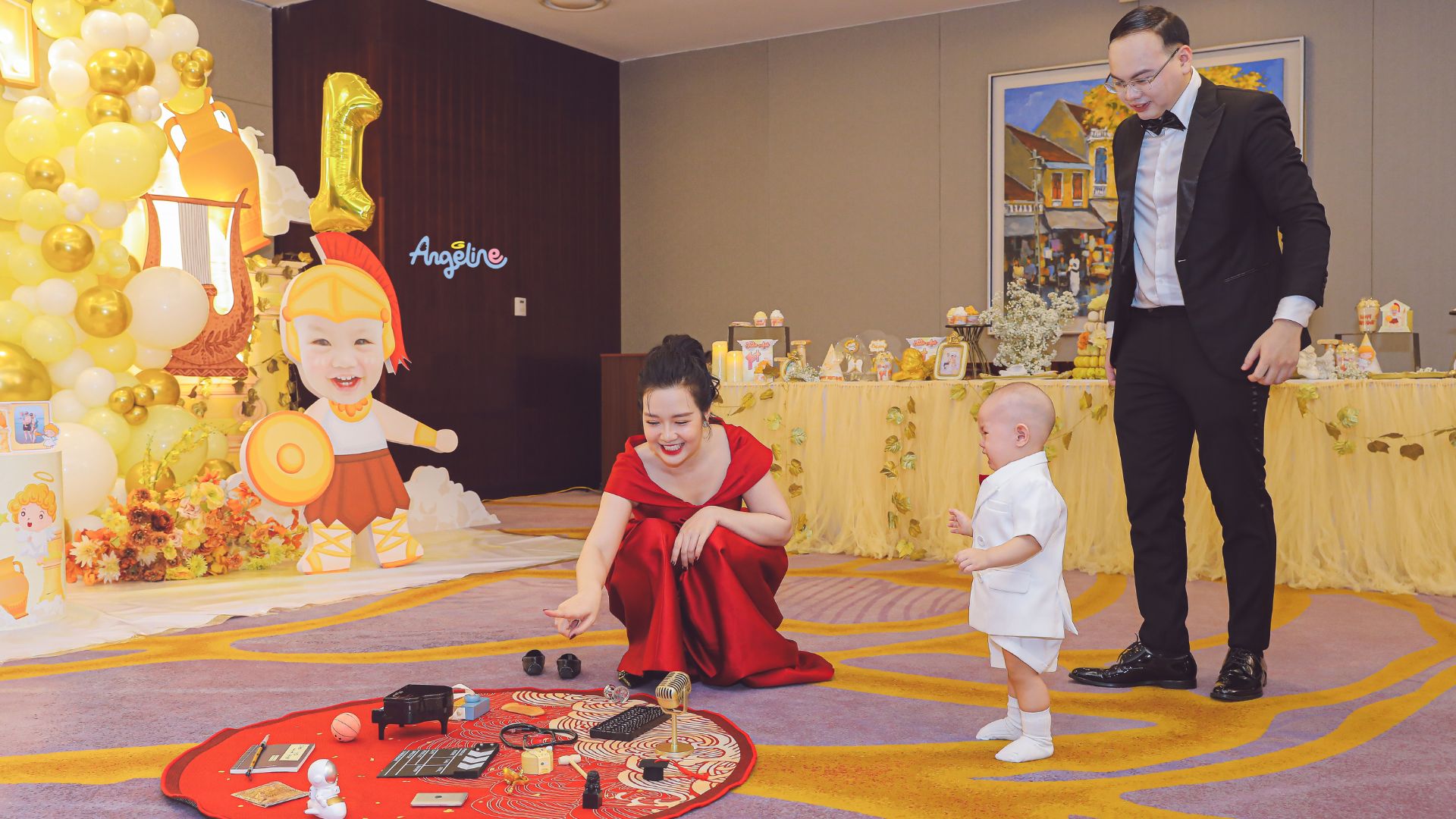 Tổ Chức Thôi Nôi Chủ Đề Chiến Binh La Mã - Bé Tuấn Anh thôi nôi chủ đề chiến binh la mã