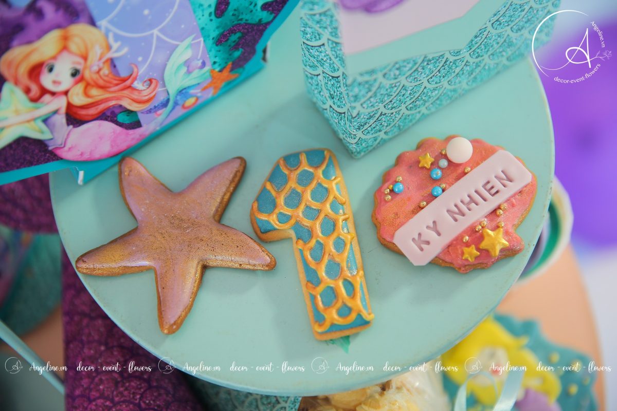 Concept biển cả trang trí sinh nhật bé gái 1 tuổi