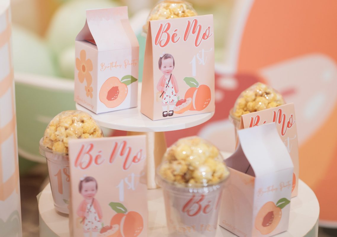 Concept trang trí sinh nhật bé gái 1 tuổi theo biệt danh và tên của bé