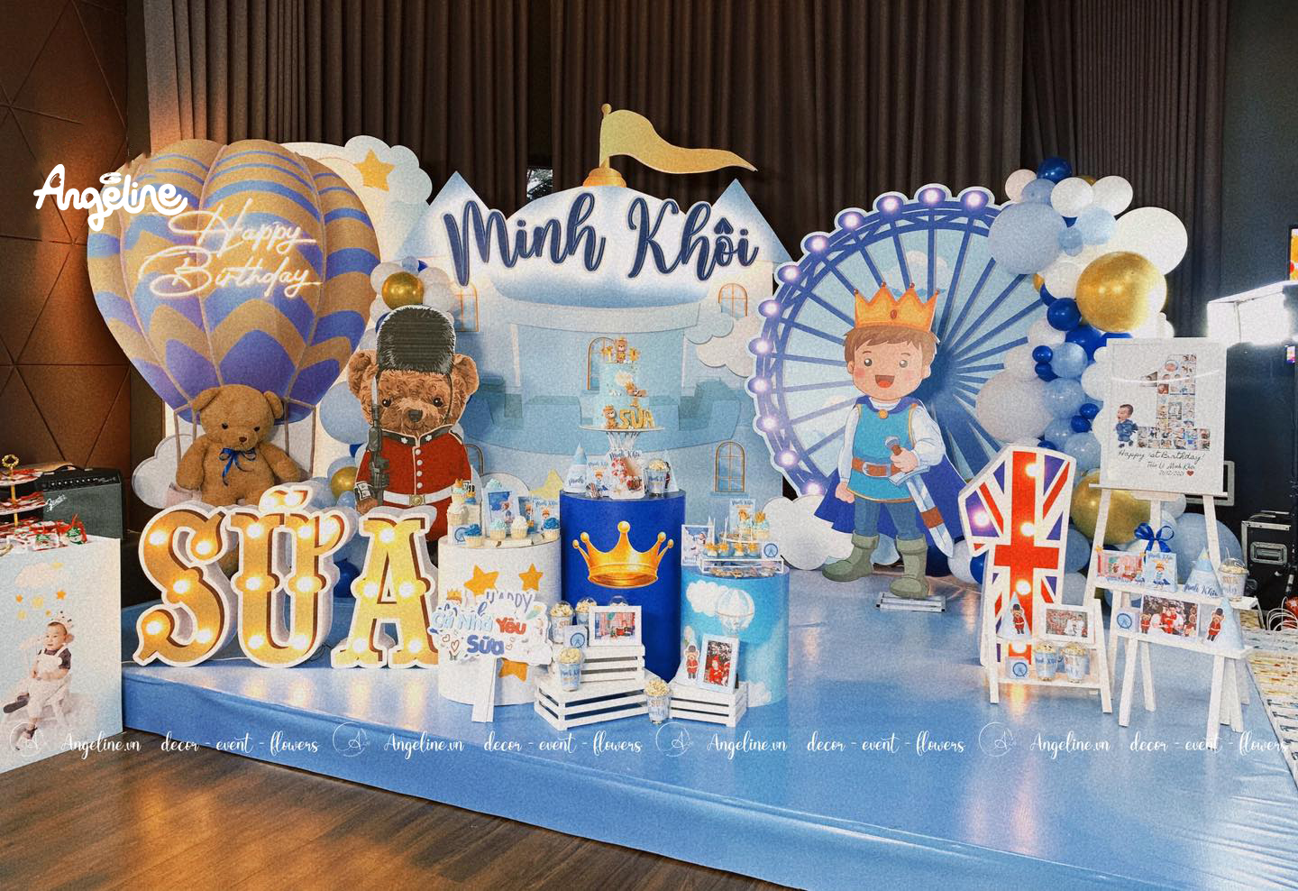 Decor thôi nôi chủ đề hoàng tử bé trai