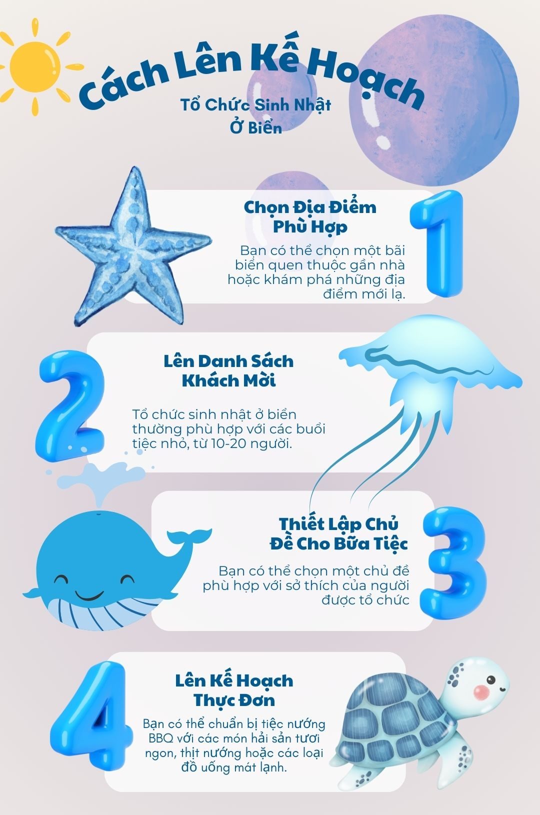 Cách tổ chức sinh nhật ở biển