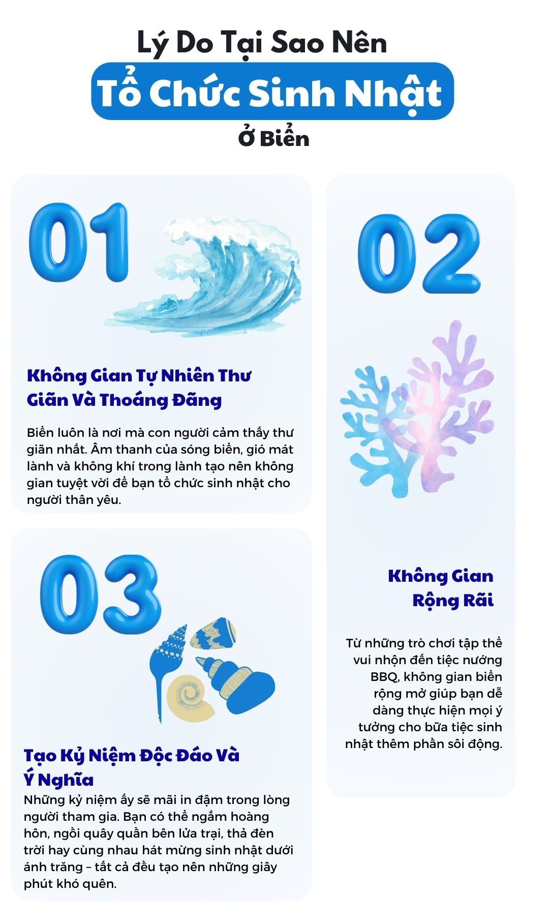 Lý do bạn nên tổ chức sinh nhật ở biển