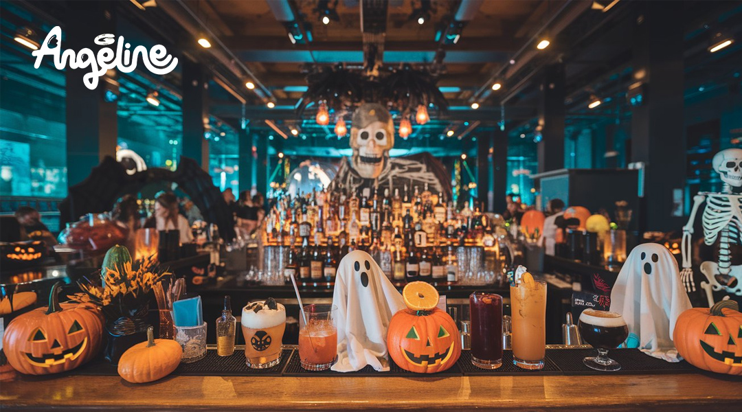 Hình ảnh trang trí Halloween ở quán Bar