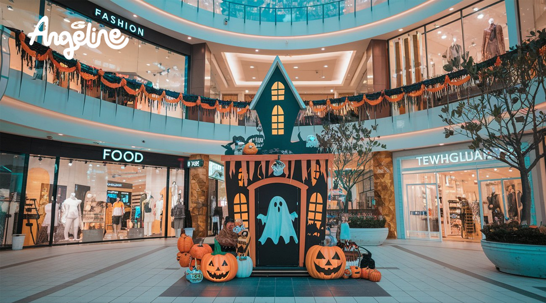 Khu vực checkin trong trung tâm thương mại