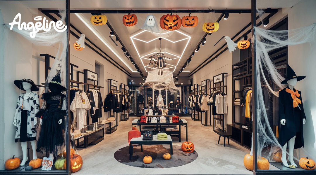 Trang trí Halloween cho cửa hàng thời trang