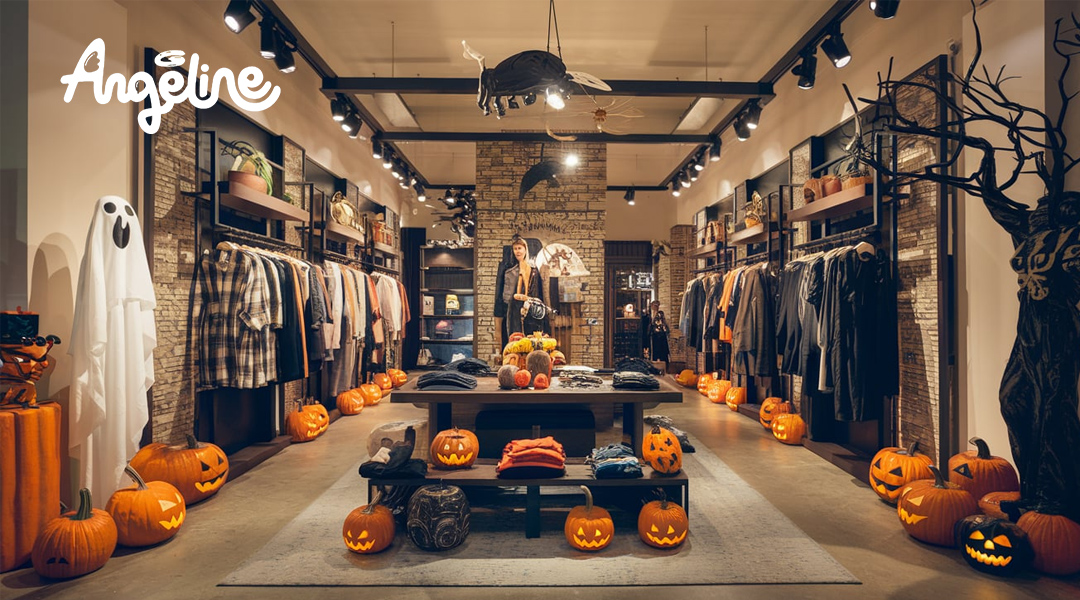 Trang trí Halloween cho cửa hàng thời trang