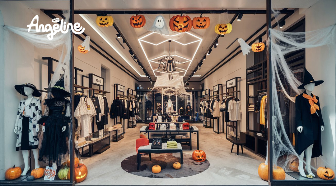 Trang trí Halloween cho cửa hàng thời trang