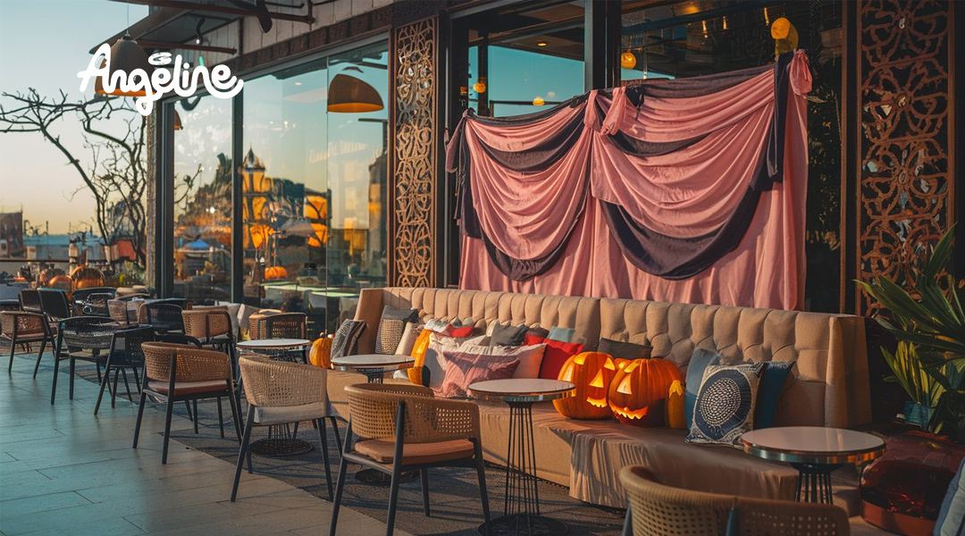 Trang trí Halloween cho quán cà phê ngoài trời
