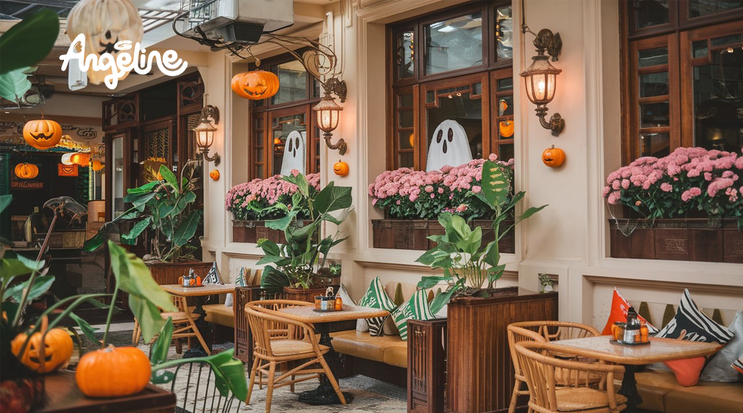 Trang trí Halloween cho quán cà phê phong cách vintage