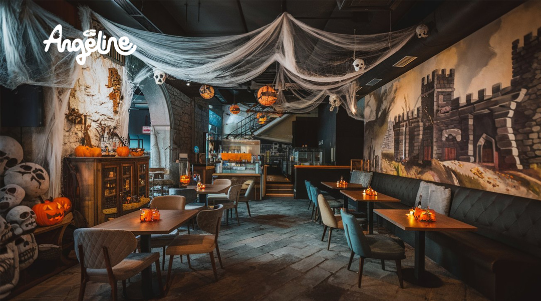 Trang trí Halloween cho quán cà phê