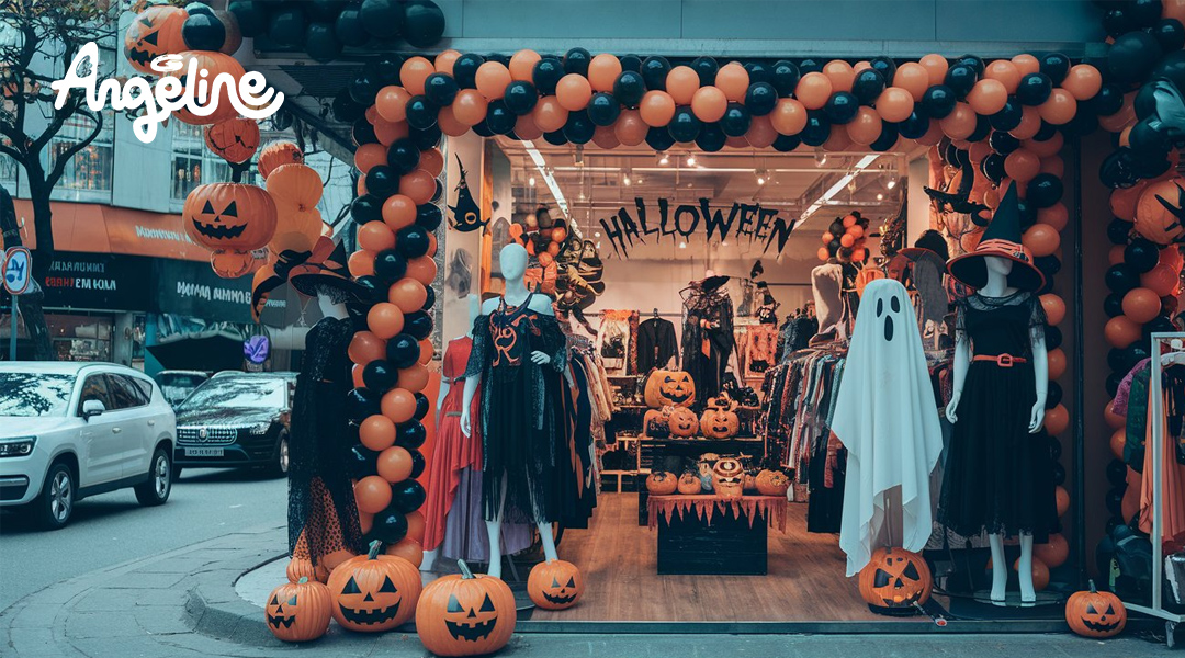 Trang trí Halloween ở cửa hàng quần áo