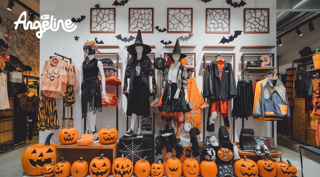 Trang trí Halloween ở cửa hàng thời trang