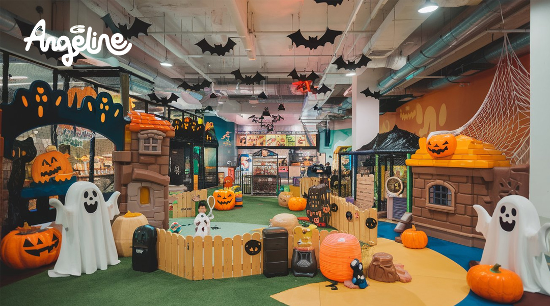 Trang trí Halloween ở khu vui chơi trẻ em