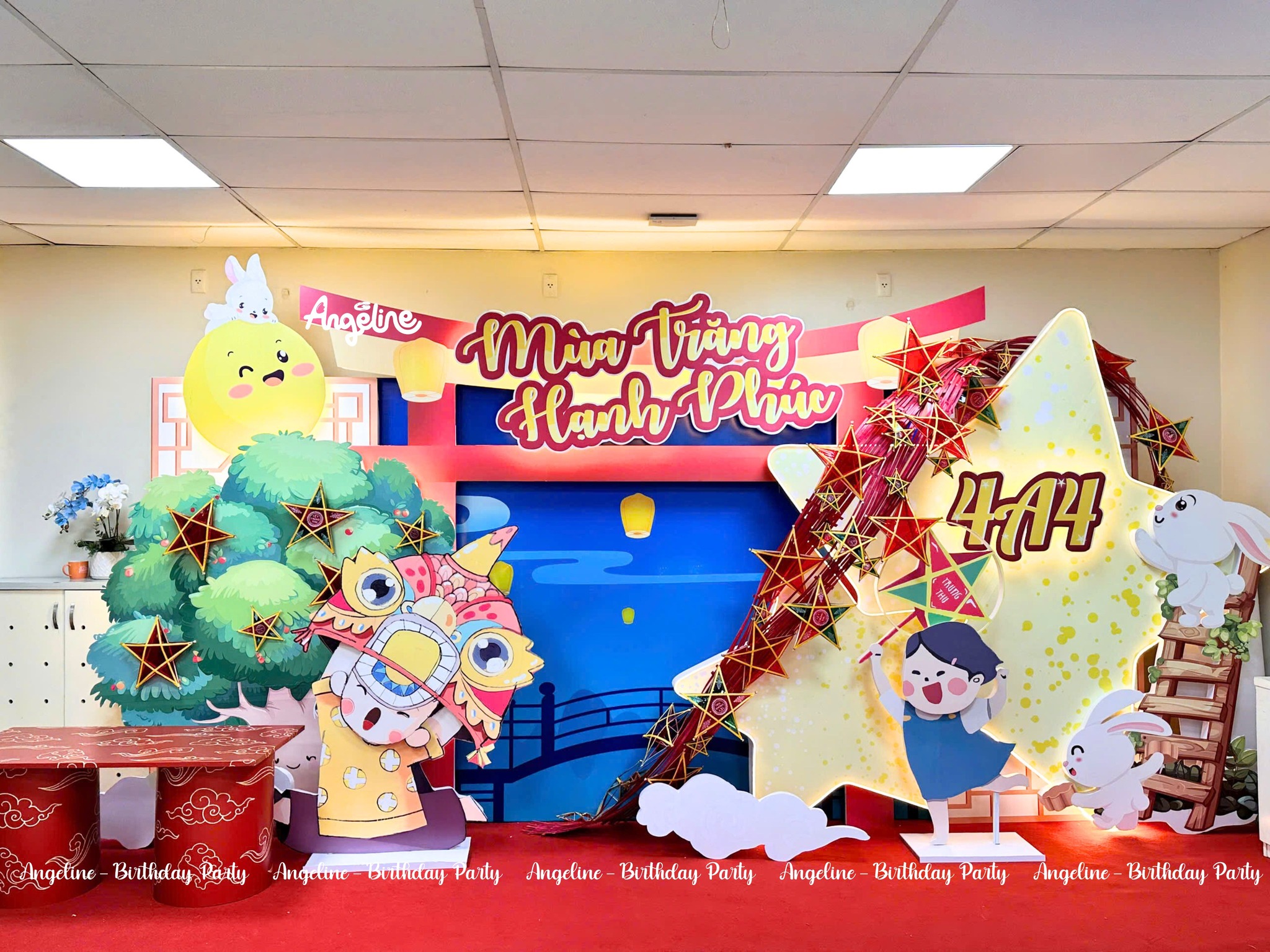 Trang trí trung thu chủ đề Mùa Trăng Hạnh Phúc