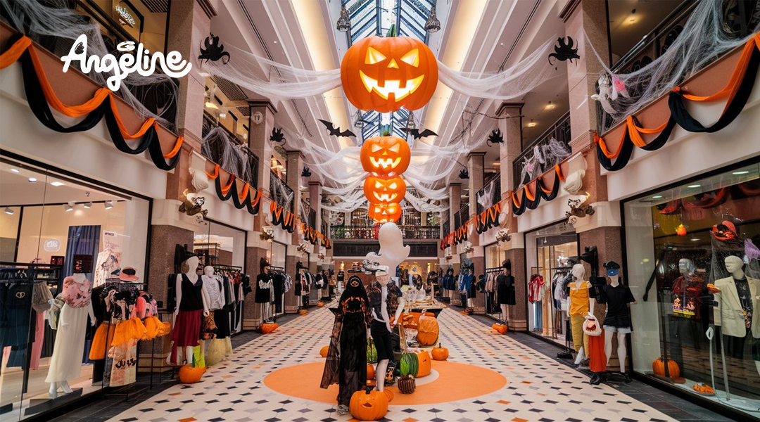Trang trí Halloween ở trung tâm thương mại