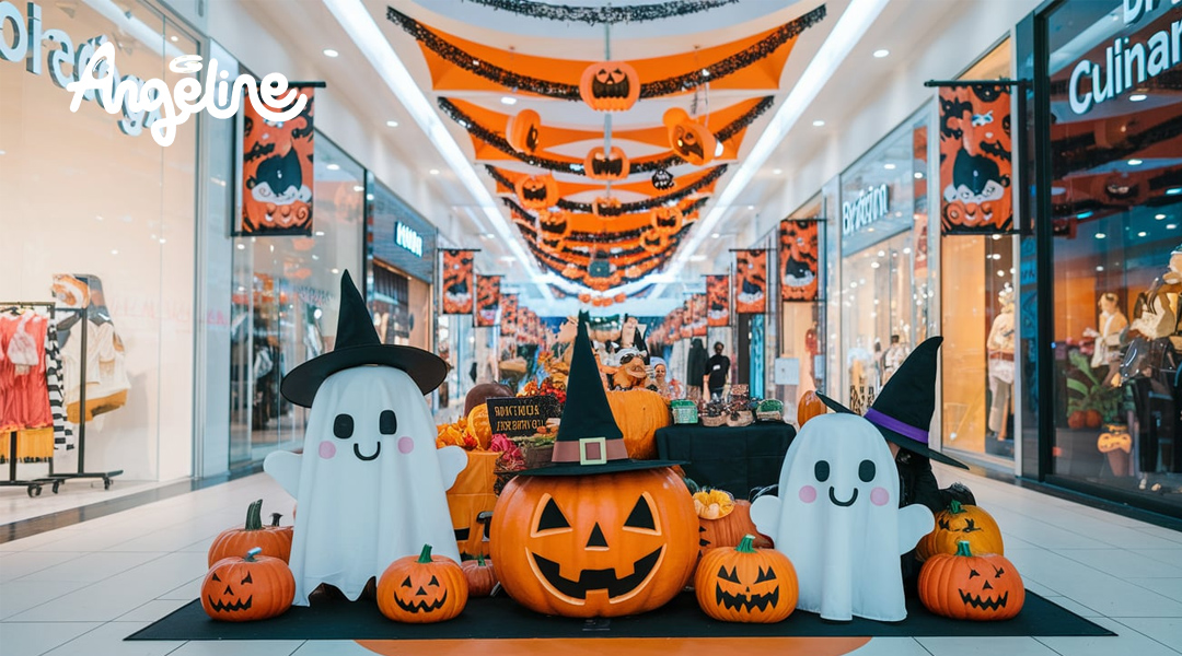 Trung tâm thương mại được trang trí Halloween
