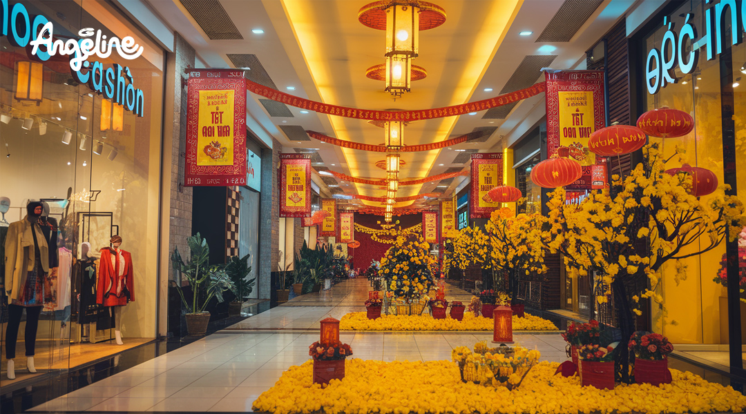 dịch vụ trang trí tết nguyên đán cho trung tâm thương mại