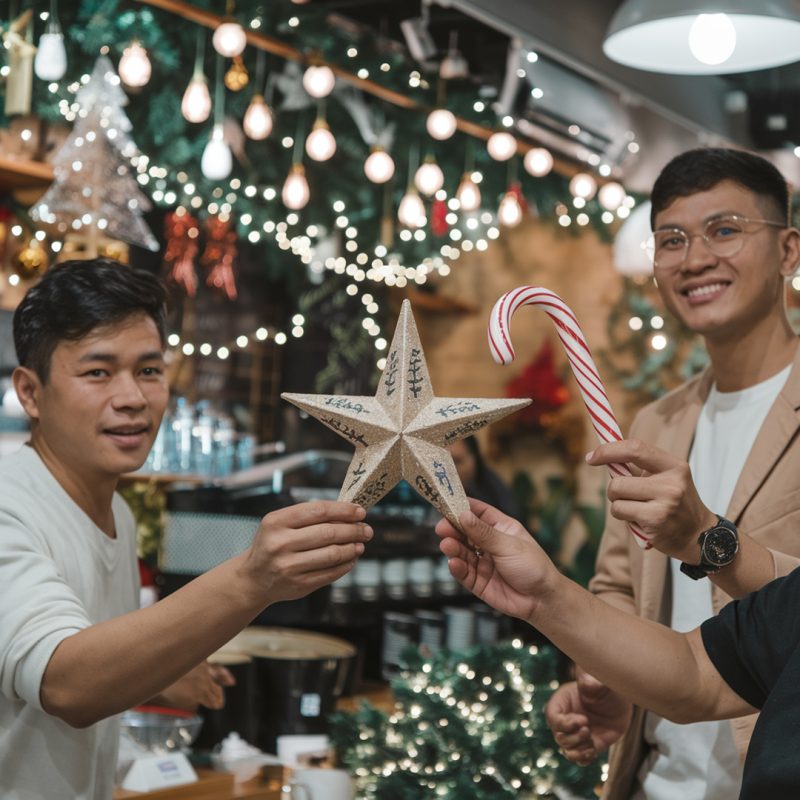 Đội ngũ thi công noel