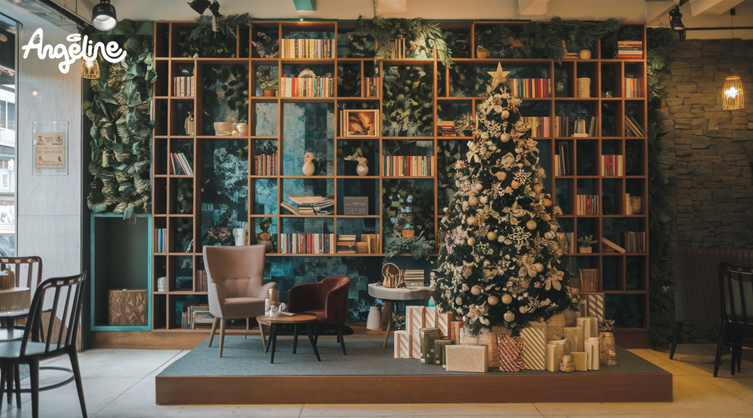 Khu vực check in Noel quán trà sữa