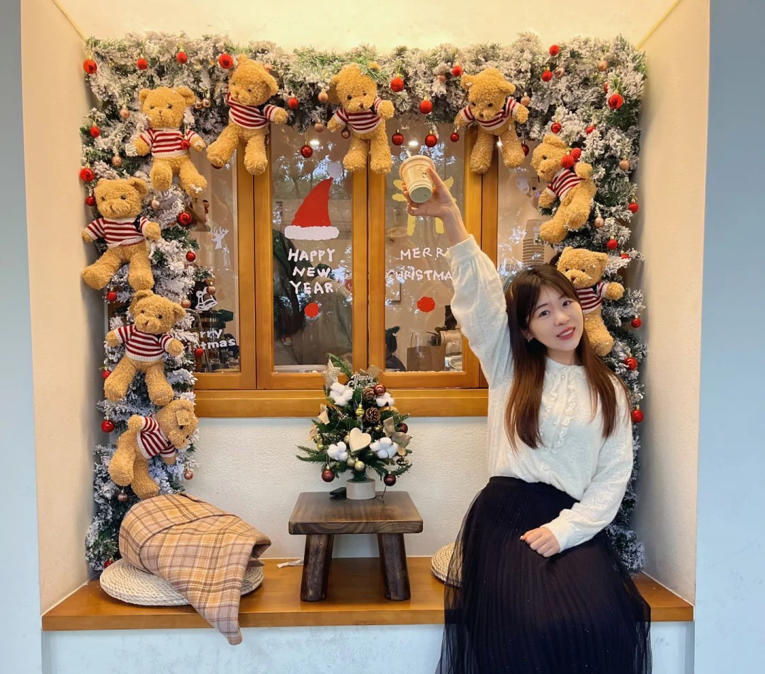 Khu vực chụp ảnh Noel ở quán cà phê