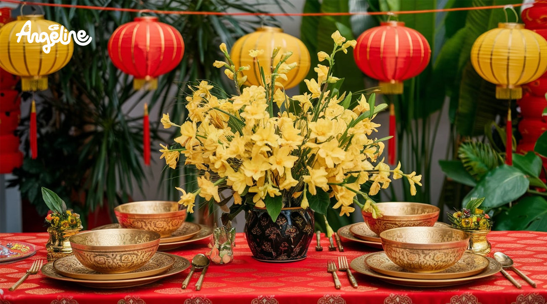 Màu sắc chủ đạo trang trí Tết