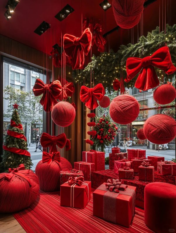 Nhà hàng được trang trí giáng sinh