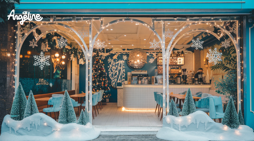 Trang trí Noel cho quán cà phê chủ đề Winter Wonderland