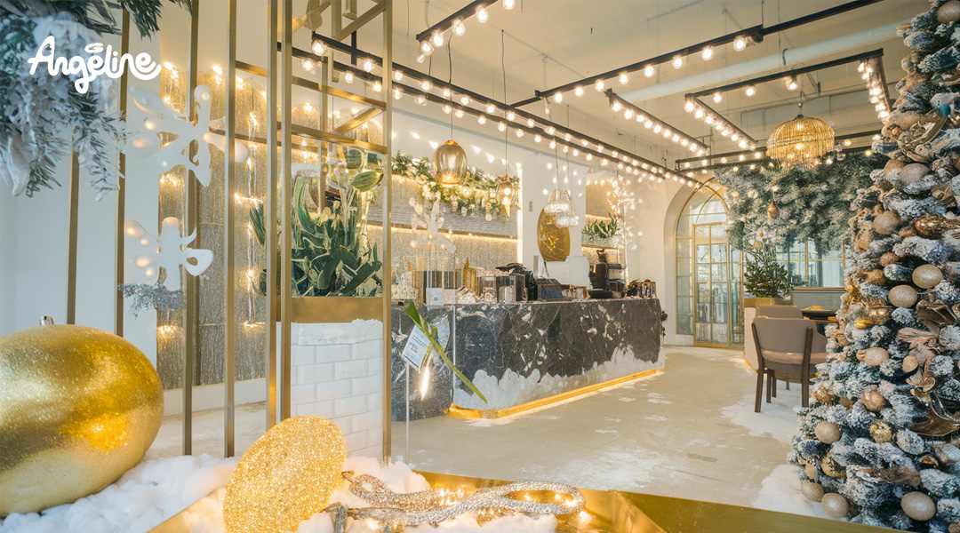 Trang trí Noel cho quán cà phê phong cách sang trọng