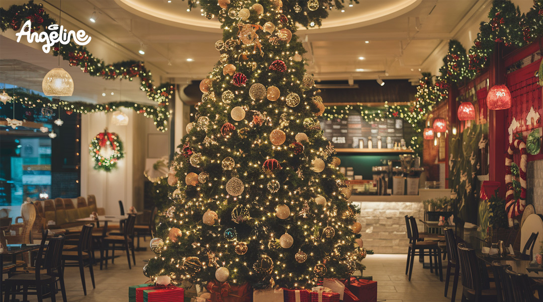 Trang trí Noel cho quán cà phê phong cách truyền thống