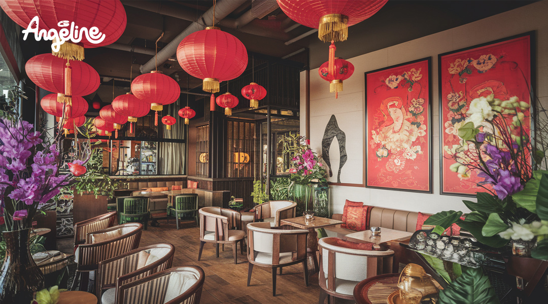 Trang trí Tết cho cửa hàng cà phê