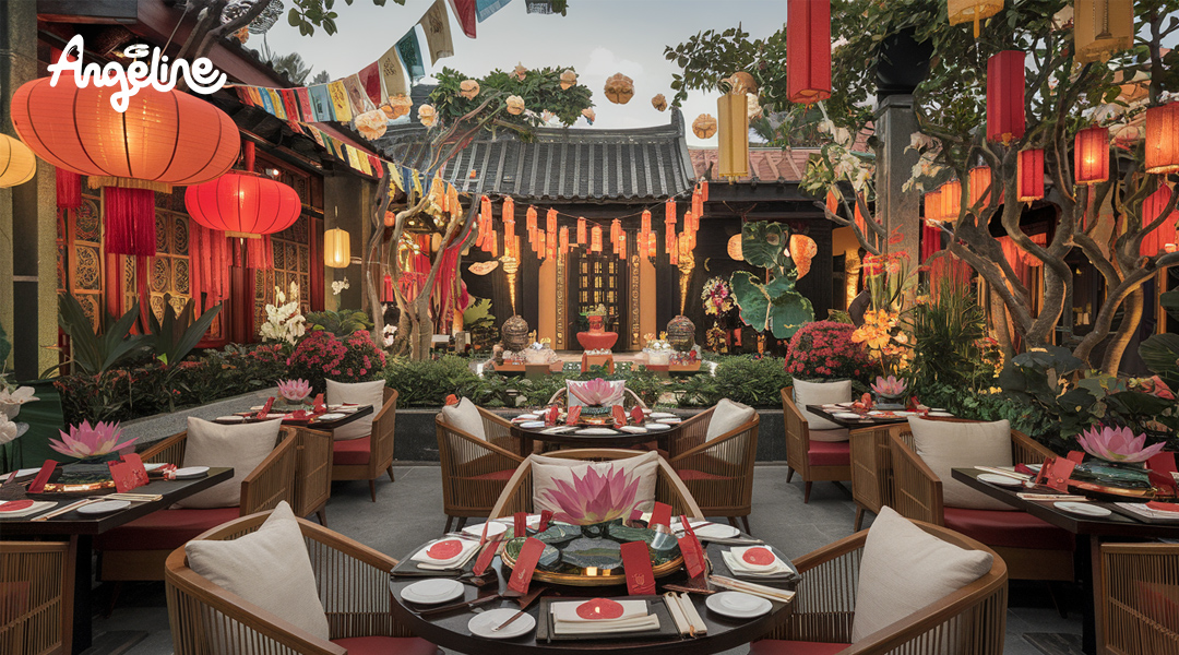 Trang trí Tết cổ truyền nhà hàng
