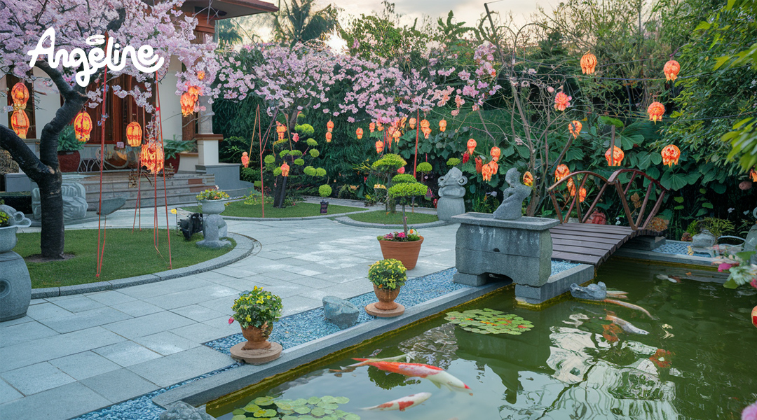 Trang trí Tết ngoài trời