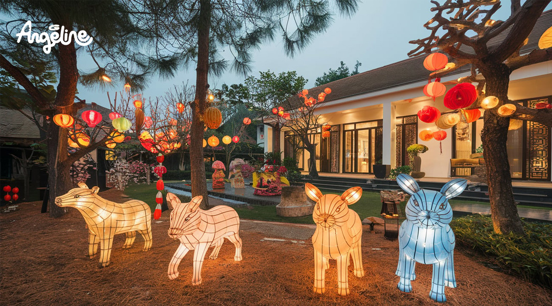 Trang trí Tết phong cách kết hợp công nghệ