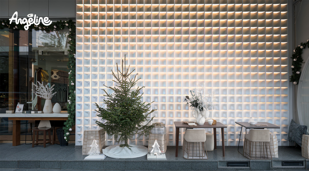 Trang trí noel không gian quán trà sữa