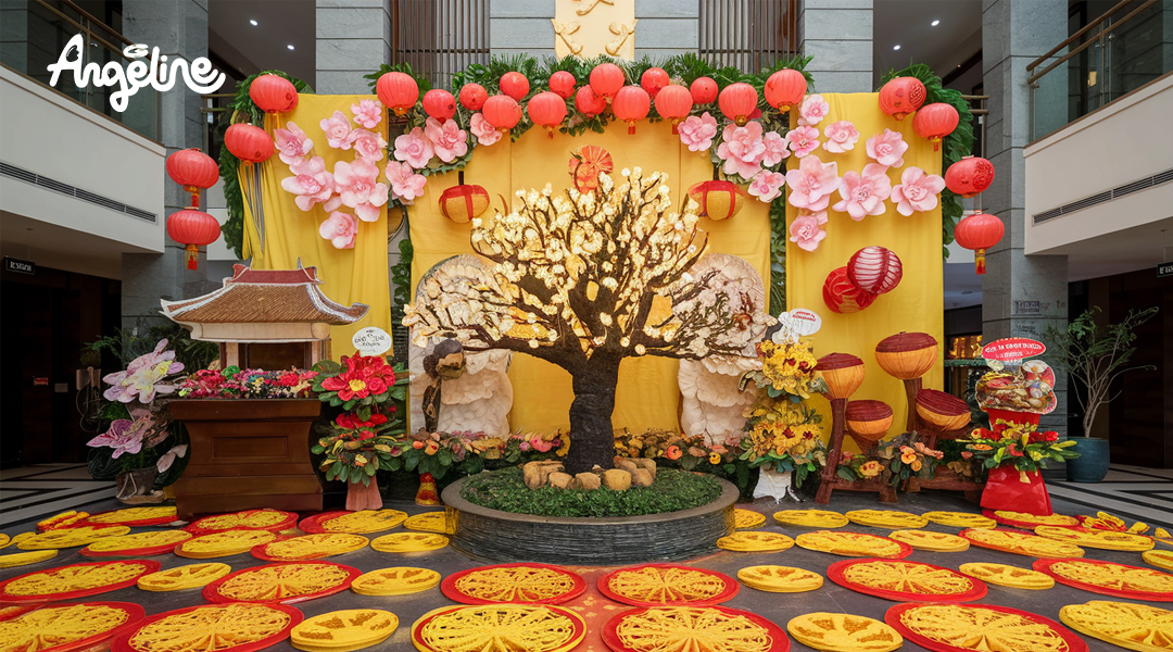 Trang trí tết cho toà nhà - chung cư