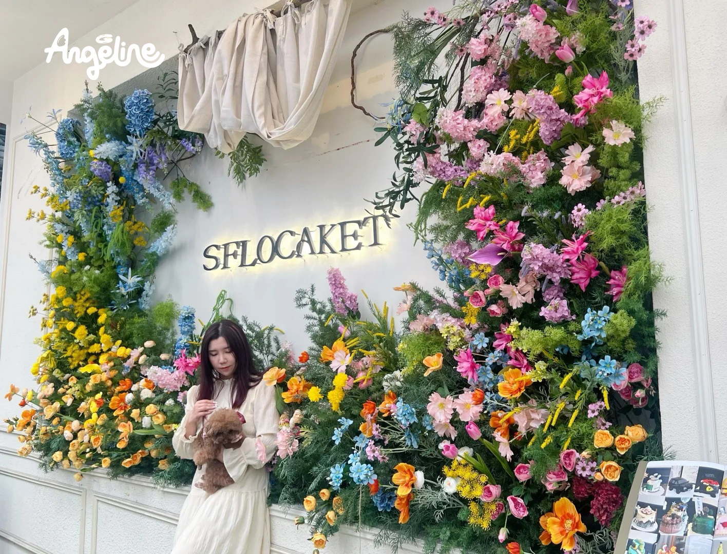 backdrop ngày 8/3 bằng hoa tươi