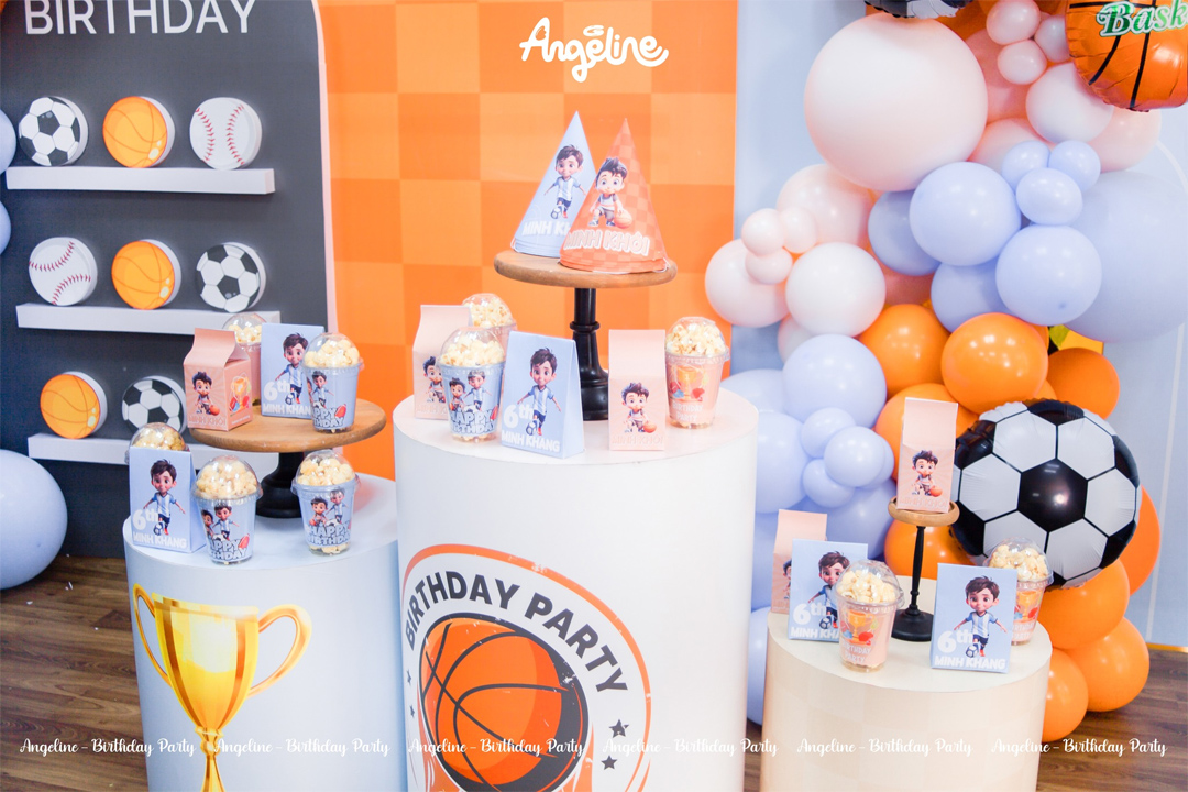 Set up khu vực bánh kem