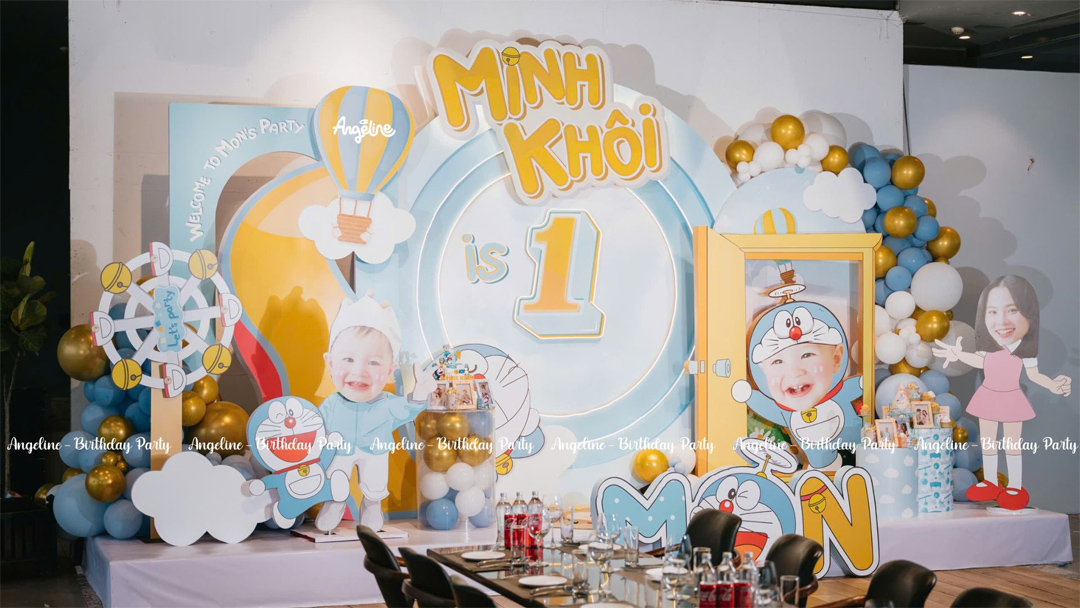 Thôi Nôi Chủ Đề Doremon – Bé Minh Khôi 1 Tuổi