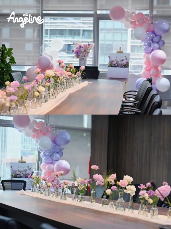 Trang trí 8/3 cho công ty ở phòng họp